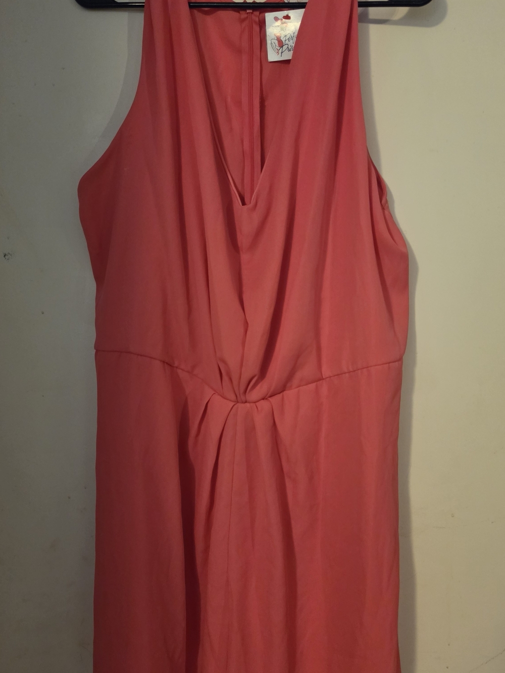 Hershe Coral Pink Twist-Front Romper NWT 22/24